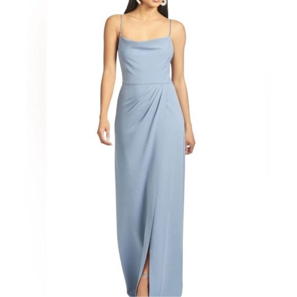Sachin & Babi NWT size 2 Paulina gown slate blue